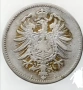 Стара Сребърна Райхгерманска монета 1 Марк 1875 година , снимка 3