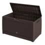 Градинска кутия за съхранение 310L – UV защита, ратанов дизайн, 119 x 48 x 60 см, Кафяв, снимка 4