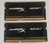 16GB KIT 2x8GB RAM DDR3L KIngston XyperX 1600MHz PC3 12800 204 pin 1.35V Laptop Notebook Memory рам, снимка 2