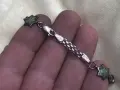 стара детска сребърна гривна с емайл, снимка 9
