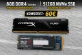 8GB RAM DDR4 HyperX + 512GB NVMe , снимка 1