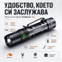 Мощен ръчен LED фенер YEMAO 2200 лумена USB-C тактически 350м обхват за лов риболов къмпинг еърсофт, снимка 6