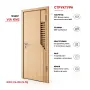 Интериорна MDF врата Златен Дъб Модел КМ2 | 70/80/90 см | PVC покритие | Пълен комплект, снимка 3