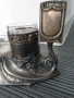 WMF комплект за пиене-пушене/стар ВМФ посребрен фигурален Арт Нуво комплект/чаши-пепелник-кибритник, снимка 6