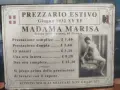 Метална табела в ретро стил – реплика на оригинален ценоразпис от италиански публичен дом , снимка 3