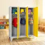 Метален гардероб за детски градини BB3, 40х120х130см, ЦВЕТНИ ВРАТИЧКИ, снимка 1