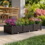 Модулна повдигната леха 120x40x22 см – За зеленчуци, билки и цветя, UV устойчива, кафява, снимка 1