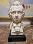 Уникален голям антикварен немски порцеланов бюст на Моцарт- Goebel , снимка 2