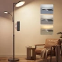 LED подова лампа VASAGLE , регулируема височина, 42W, въртяща се глава, таймер и дистанционно, снимка 1