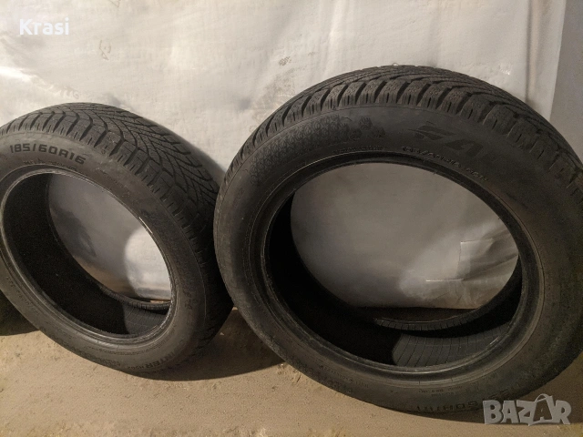 Зимни гуми Falken Eurowinter HS02 185/60 R16 86H - карани 1 сезон, с отличен грайфер, снимка 3 - Гуми и джанти - 54646608