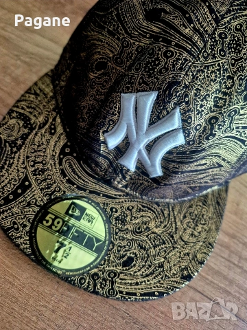 Оригинална шапка New Era 59FIFTY - NY Yankees (Paisley Gold, снимка 3 - Шапки - 54482812