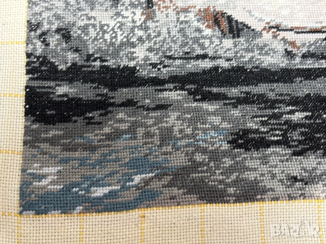 Ушит Гоблен "Зимна разходка"-35 см х 24,5 см, снимка 5 - Гоблени - 54068805