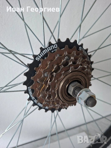 Отлична задна Капла Crosser X3 28" алуминий главина Joytech касета Shimano MF-TZ20 6 скорости , снимка 6 - Части за велосипеди - 54683696
