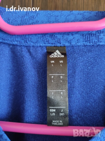 Adidas синя спортна оригинална тениска, снимка 3 - Тениски - 54785989