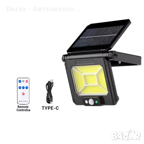 Соларен LED прожектор 50W с дистанционно