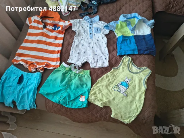 Летни дрехи за бебе момче 62/ 68/74 см. Цената е за всичко!, снимка 2 - Други - 55347564