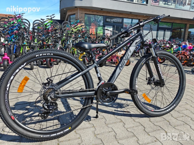 BG Алуминиев велосипед 26" NINJA черен, снимка 11 - Велосипеди - 54335016