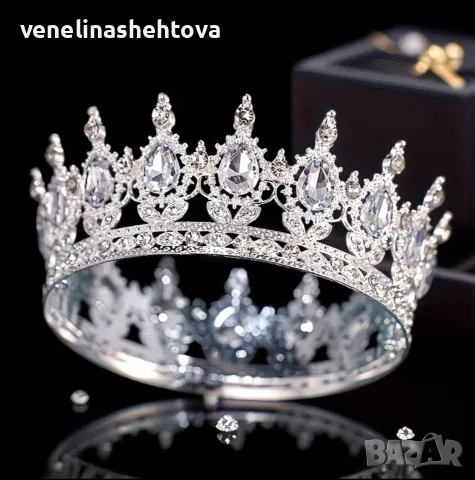 Грамадна корона тиара с камъни за декорация на торта , снимка 5 - Други - 55620965