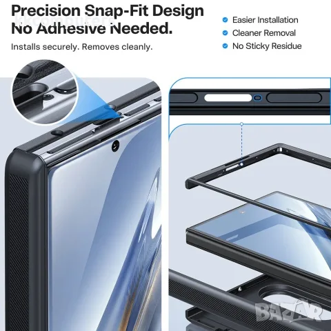 TORRAS Ostand Q3 Spin Series за Samsung Galaxy Z Fold8 Ultra Магнитен PC TPU Калъф с 360° Въртяща Ст, снимка 10 - Калъфи, кейсове - 55612817
