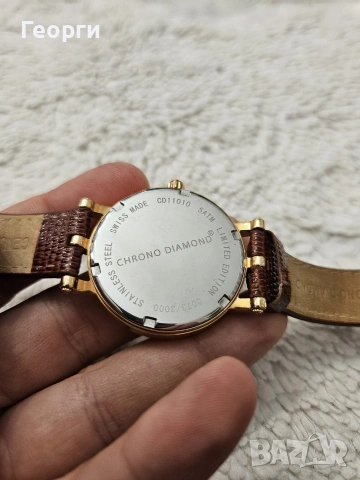 Швейцарски часовник Chrono Diamond, снимка 3 - Дамски - 54839190