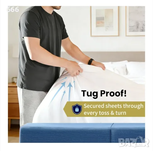 Комплект държачи за чаршафи, бял, 4 части, снимка 4 - Други стоки за дома - 55657230