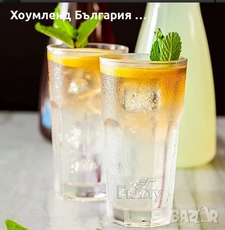 Комплект чаши от стъкло за вода, безалкохолно, фрапе и коктейли 6бр, снимка 2 - Чаши - 54452383