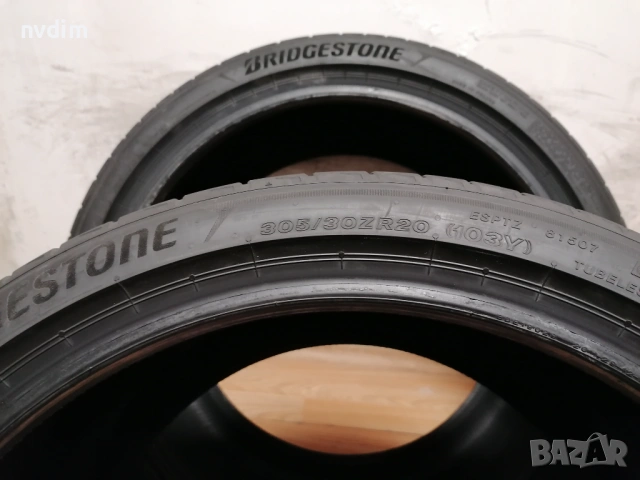 305/30/20 Bridgestone / летни гуми , снимка 8 - Гуми и джанти - 54800514