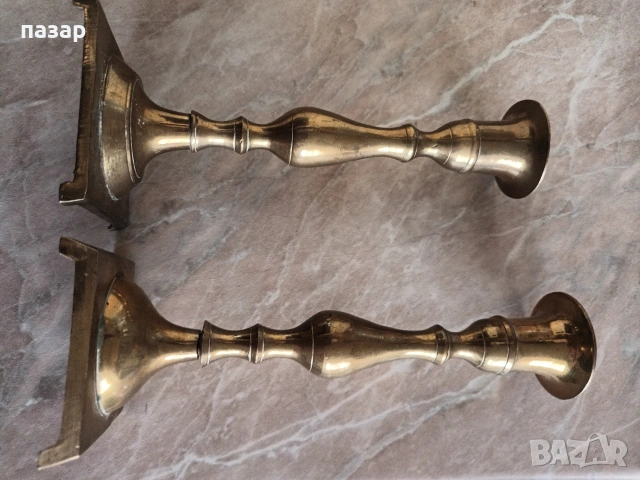 Бронзови свещници , снимка 2 - Антикварни и старинни предмети - 54660800