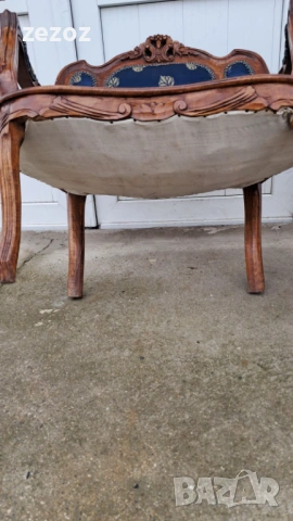 Кресла ретро орехов масив №28, снимка 9 - Дивани и мека мебел - 54076372