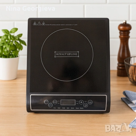 Преносим индукционен котлон Royalty Line EIP-2000.1 - 2000W, 7 режима на готвене, снимка 2 - Котлони - 54095308