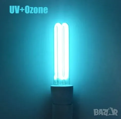 Бактерицидна UV стерилизираща лампа E27 25W с кварцова тръба, снимка 3 - Други - 55354420