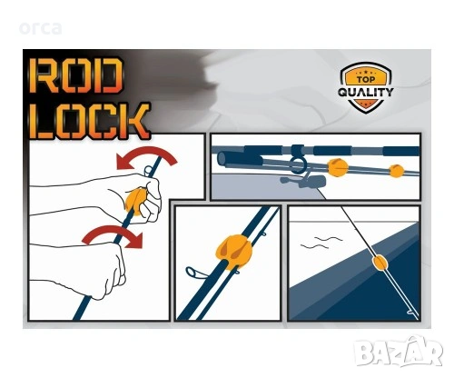 Държач протектор Filstar Rod Lock за въдица комплект 2 бр, снимка 5 - Такъми - 54688541
