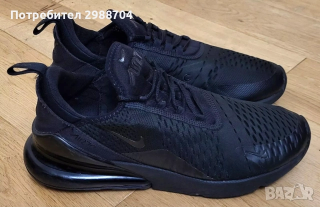 Маратонки Nike 270 AIr Max 270 triple black, снимка 4 - Маратонки - 55247086