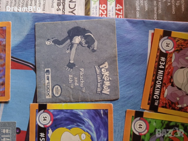 Лепенки Pokemon като ново с Ash, Misty и Pikachu, снимка 2 - Колекции - 54622049