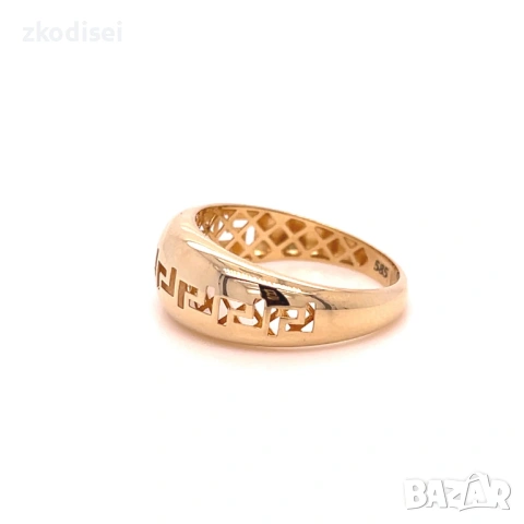 Златен дамски пръстен 1,80гр. размер:57 14кр. проба:585 модел:38178-2, снимка 2 - Пръстени - 54038659