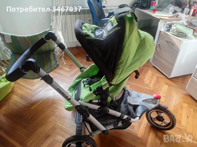 2бр детски колички-лятна и зимна която става и на лятна, с пмпащи се гуми в много добро състояние, к, снимка 6 - Детски колички - 55397041