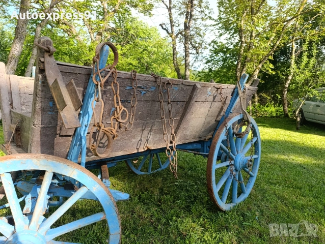 Стара дървена каруца Дървени колела , снимка 14 - Други - 54718383