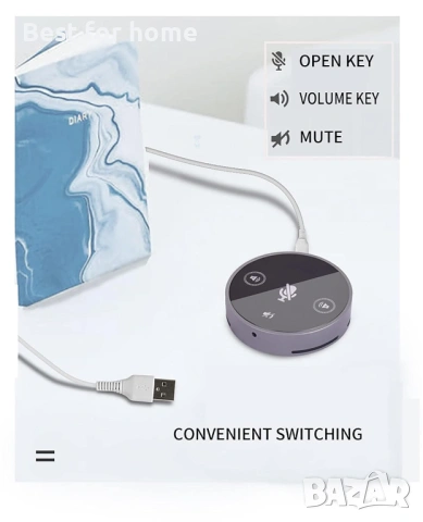 Syskonics USB граничен микрофон с високоговорител, снимка 4 - Друга електроника - 54504004
