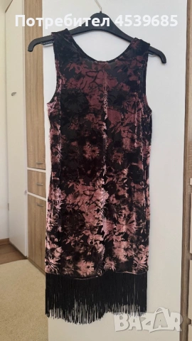 Ефектна мини рокля с ресни, снимка 4 - Рокли - 54149011