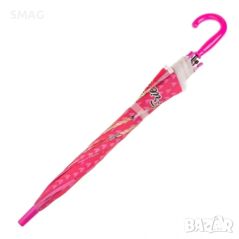 Детски розов чадър "Момичета" автоматичен 66см_1242372, снимка 3 - Чадъри - 54298428