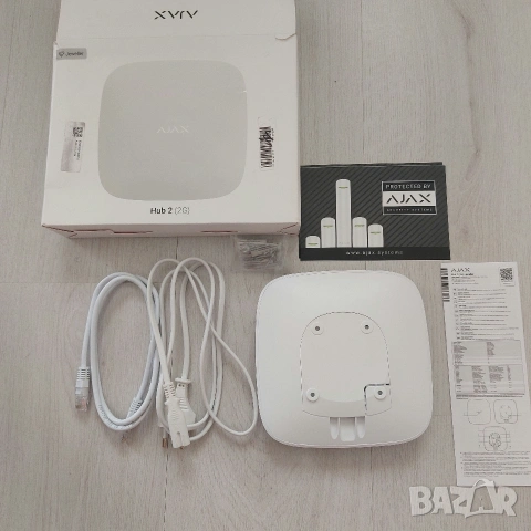 Алармен Хъб Ajax Hub 2 (2G) Jeweller – Бял / Безжична Централа с Фотоверификация, снимка 4 - Комплекти за видеонаблюдение - 54783353