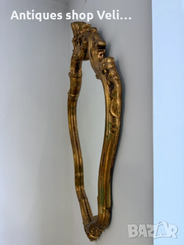 Стенно бароково огледало №8048 , снимка 4 - Антикварни и старинни предмети - 54025054