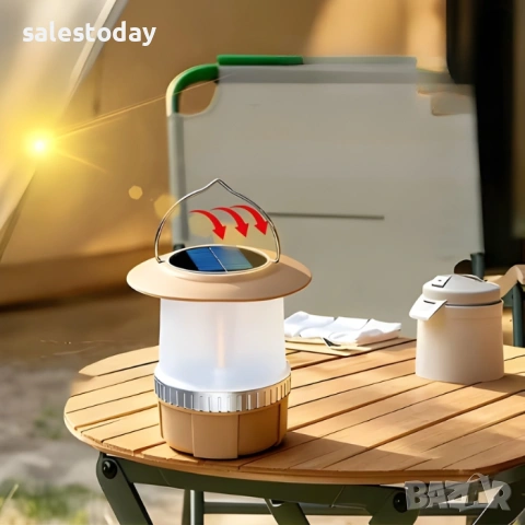 Фенер за градина или балкон, 3 работни режима+ солар