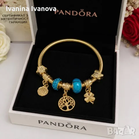 Дамски позлатени гривни Pandora 💎, снимка 9 - Гривни - 55641565