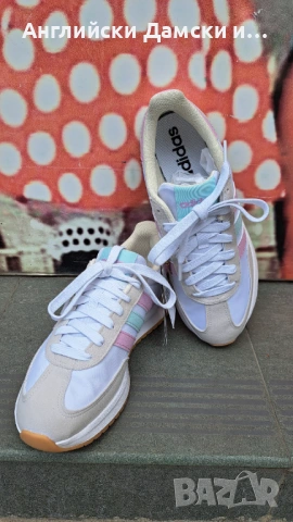 Английски оригинални дамски маратонки Adidas,с естествена кожа, снимка 5 - Маратонки - 54763901