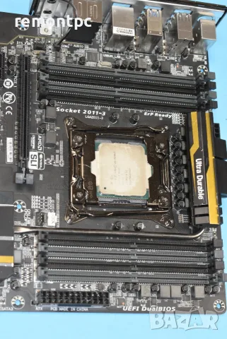 Дънна платка GIGABYTE X99-UD4 + 12 /24 ядрен Intel Xeon E5 2670 V3  DDR4 quad channel, снимка 8 - Дънни платки - 55396510