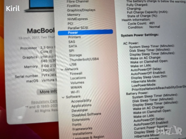 Apple MacBook Pro "Core i5" 2.3 13" Mid-2017 8 RAM,128 SSD., снимка 6 - Лаптопи за дома - 54509502
