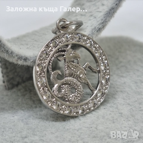 Сребърен медальон „Козирог“ 925 - 2,68 гр, снимка 2 - Колиета, медальони, синджири - 54555728