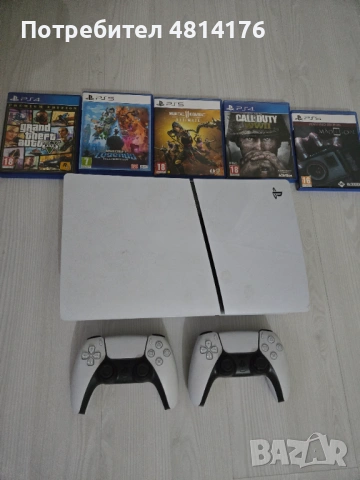 PlayStation 5 чисто нов с два джойстика и пет игри, снимка 2 - Игри за PlayStation - 54383208