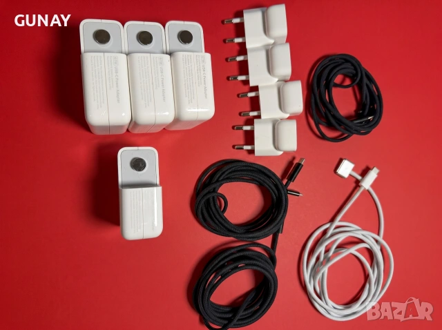 Apple 61W A1778 Оригинално Зарядно Адаптер и USB-C към MagSafe 3 Кабел за MacBook, снимка 3 - Части за лаптопи - 54988718